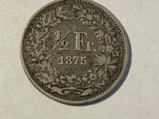 1/2 Franc 1875 B Switzerland