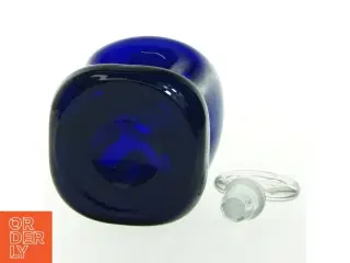 Blå glas karaffel (str. 20x9 cm)