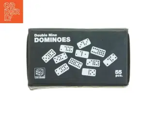 Dominoesæt med dobbelt ni brikker fra Top Game (str. 18,5 x 10,5 x 4 cm)