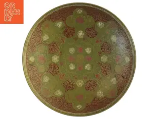 Dekorativ messingbakke (str. 19,5 cm i diameter)