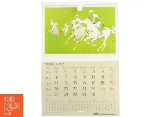 Vintage SAS Vægkalender fra 1972 (str. 41 x 30 cm)