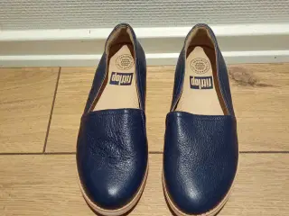 Fine damesko, FITFLOP, skind, blaa, str. 37.