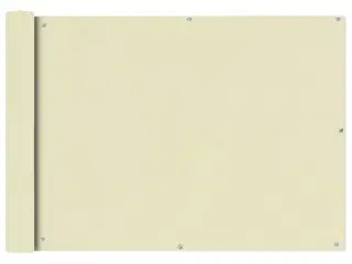 Balkonafskærmning 75x400 cm Oxford-stof cremefarvet