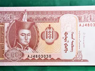 MONGOLIET Bankfriske 100-20 Tugrik + 50 Mongo