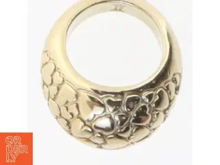 Guldfarvet ring med hjerte mønster fra Dyrberg Kern (str. 54 mm)