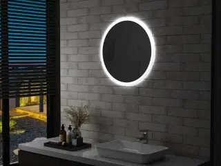 Badeværelsesspejl med LED-lys 60 cm