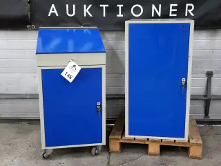 Blika Metal værkstedsskab m/låse og 6 nøgler