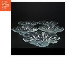 Holmegaard solsikke Glasfad med blomstermotiv (str. 18 x 4 cm)