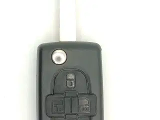 Flipnøgle rep sæt for Citroen og Peugeot 4 knaps uden batteri holder