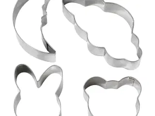 Udstiksforme, sky, hare, bjørn, måne, H: 10 cm, 4stk./ 1 pk.