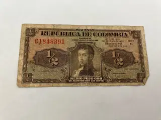 1/2 Peso Oro Colombia 1953