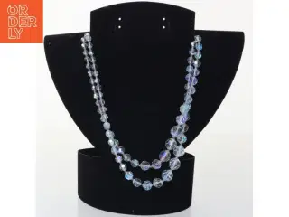 Dobbeltradet krystalhalskæde (str. 46 cm)