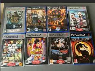 Playstation 2 mange spil medfølger
