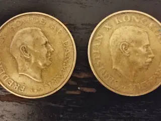 Kong Christian x og Kong Frederik mønter 