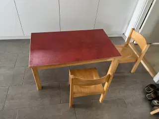 Børnebord Sæt Rød Træ