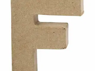 Håndlavet Bogstav F i Papmaché - 10 cm