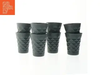 Tine K Home: Sorte keramikkrus med mønster (8 styk)