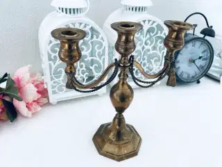 Lysestage med patina 
