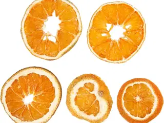 Tørrede appelsinskiver til dekoration - 5 stk.