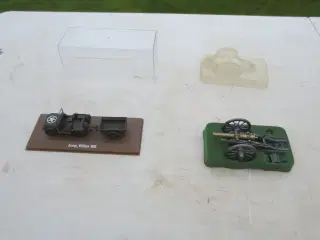 1 stk Ny Jeep Willys MB og 1 stk Kanon HP i Metal
