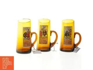 Brune glas med tyrefægtertema (str. 16 cm)