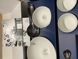 Ego salatskåle hvid porcelæn