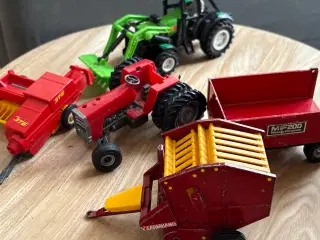 Traktor, vogn, høstredskaber