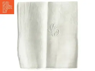 Servietter i stof med broderet monogram (str. 47 x 47 cm)