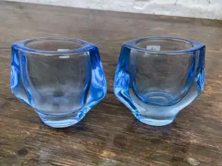 Glasvaser Holmegaard aquablå