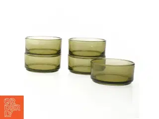 1960&#39;er Stabelbare Glas skåle sæt (str. 5 styk. ø. 10 cm)