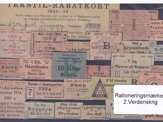 Rationeringsmærker - 2. Verdenskrig
