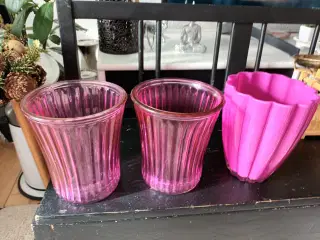 3 FLOTTE GLASVASER 16 & 17 cmå