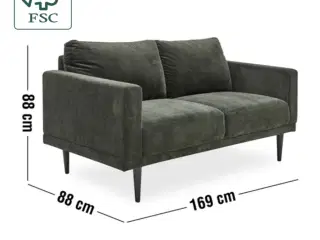 Flot mørkeblå 2,5 personers sofa