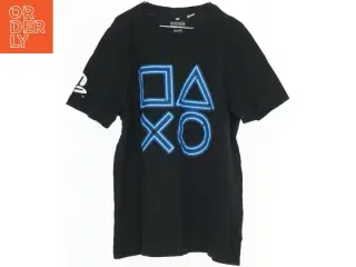Sort T-shirt med PlayStation motiver fra H&M (str. 158)