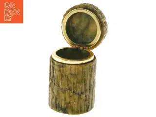 Marmor lågkrukke (str. Ø 6,5 cm længde 10,5 cm)