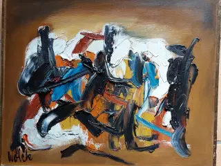 PREBEN WØLCK - ( 1925-2000 )- oliemaleri