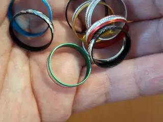 9 stk. Fingerringe 
