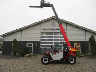 Manitou MT625H Comfort Dansk maskine, med hydrauliske pallegafler.