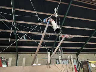 kornsnegle, luftblæser og kanaler