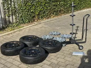 Vinterhjul 15” – stålfælge, Yokohamadæk, hjulkapsl