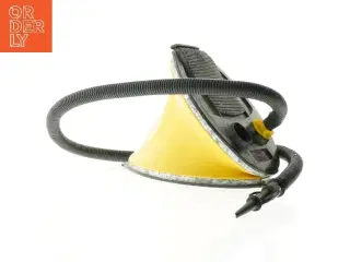 Gul og sort pumpe til luftmadras (str. 25 cm)