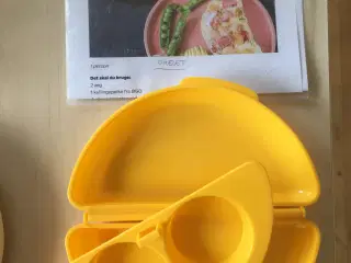 Omelet/røræg-plastskål til mikroovnsbrug. Nemt