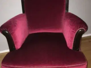 Antik plysmøbel stol