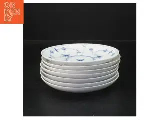 Porcelænstallerkener, musselmalede, fra Royal Copenhagen (str. 14,5 cm)