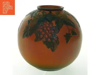 Ipsen Keramikvase med blade og bær (str. Ø. 20 cm)