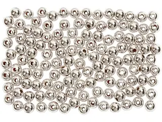 Voksperler, diam. 3 mm, hulstr. 0,7 mm, sølv, 150stk./ 1 pk.