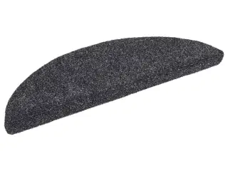 Selvklæbende trappemåtter 15 stk. nålenagle 56x17x3 cm mørkegrå