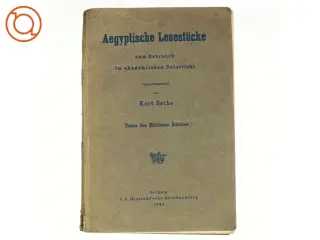 Aegyptische lesestücke zum gebrauch im akademische unterricht von Kurt Sethe (bog)