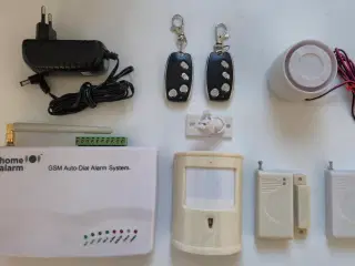 Komplet alarmsystem med SMS og opkald