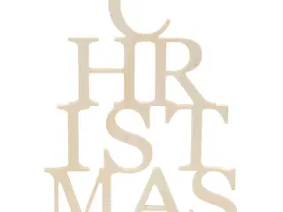 CHRISTMAS juletræ, H: 29 cm, B: 21 cm, 1 stk.